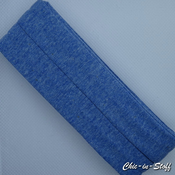 3m Schrägband Viskose - Jeansblau - Melange