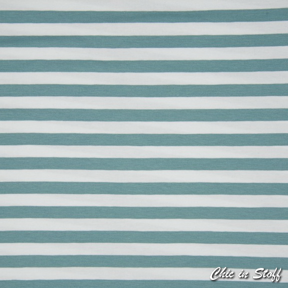 Jersey - Stripe Dusty Mint 1 cm breit