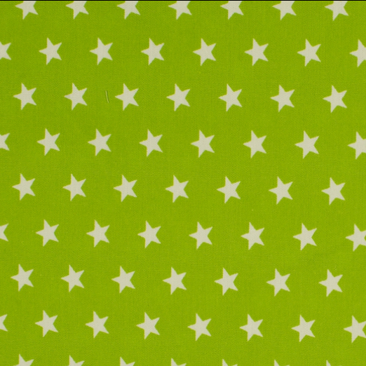 Baumwolle Popeline - Sterne Lime