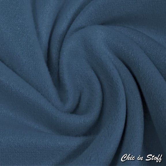 Scuba suede stretch washable - Jeansblau