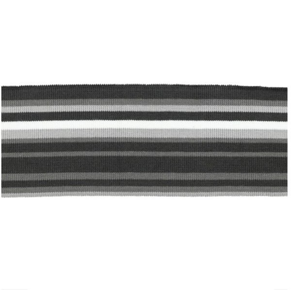 Cuff Bündchen - Multi Streifen Grau Weiß