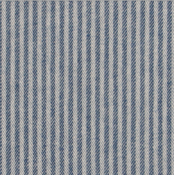 Canvas - Streifen 5mm Blau /Wollweiß