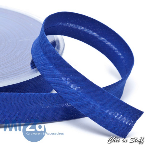 Schrägband 18 mm uni - Royalblau