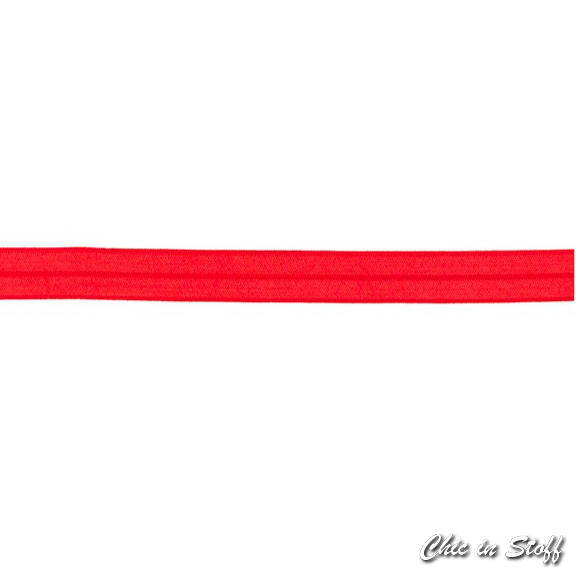 Elastisches Schrägband -  Rot 15mm