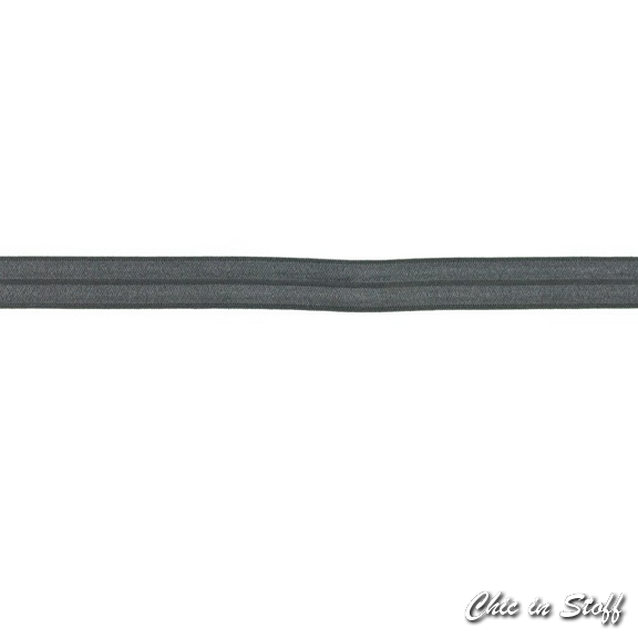 Elastisches Schrägband -  Anthrazit 15mm
