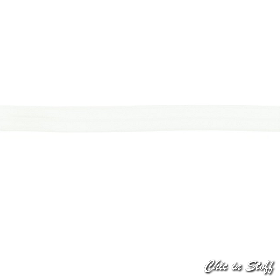 Elastisches Schrägband -  Weiß 15mm