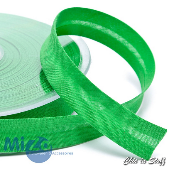 Schrägband 18 mm uni - Grasgrün