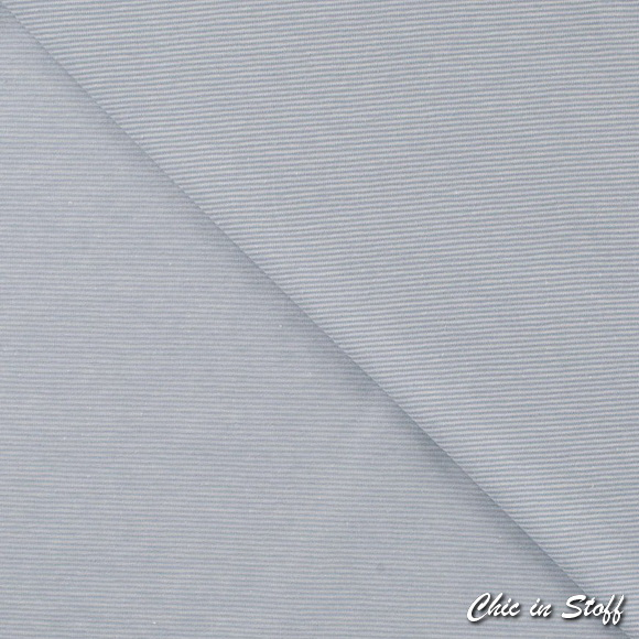 Jersey - Stripe Hellblau/ Weiß 1 mm breit