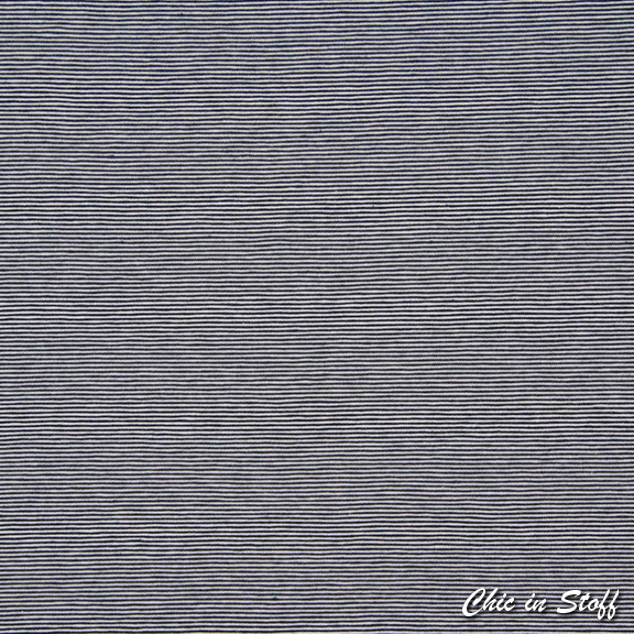 Jersey - Stripe  Blau/ Weiß 1 mm breit