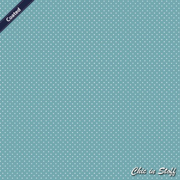 Beschichtete Baumwolle - Mini Punkte hellblau/weiß