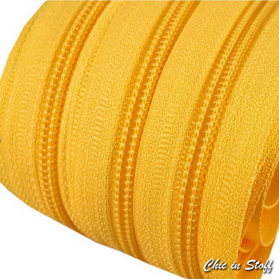 2,5 m Endlos Reißverschluss - 5 mm Spirale - Gelb